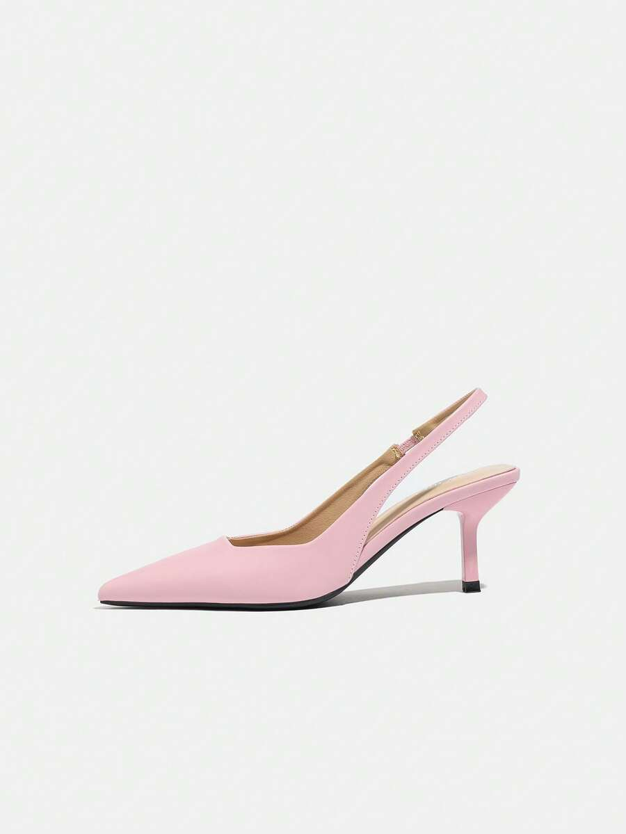 Vega - Slingback de Tacón Kitten con Punta Fina