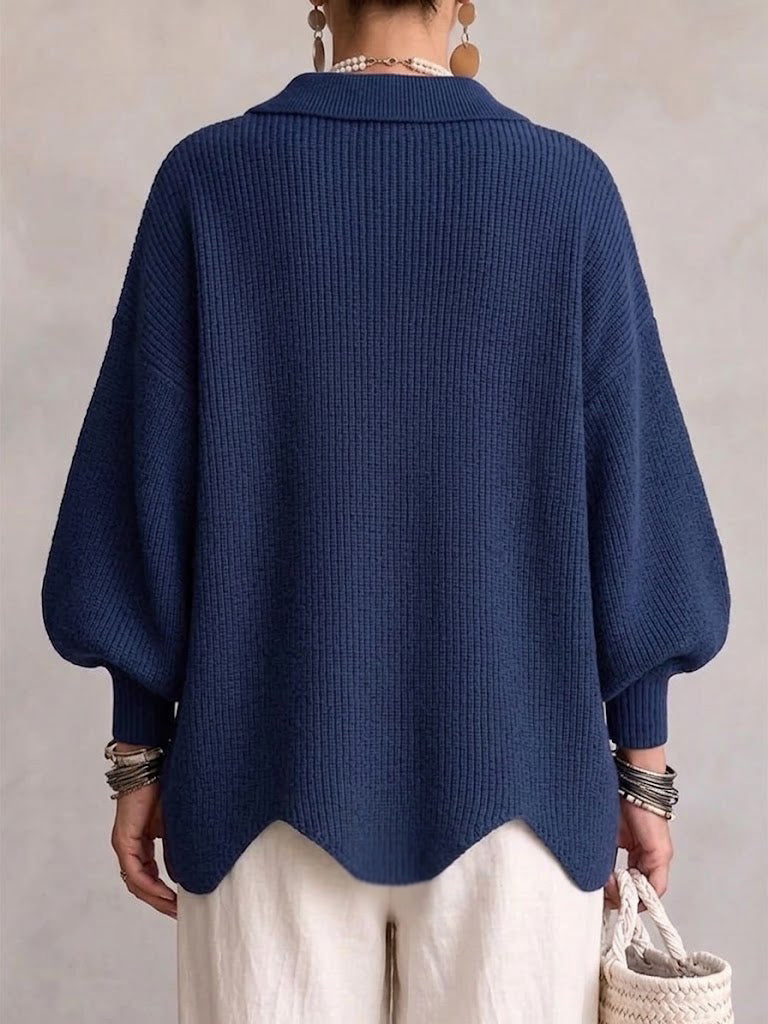 Adela | Cárdigan Oversize con Cuello